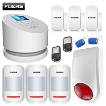 Fuers W2 WIFI Intelligent Alarm KIT Security Alarm System WIFI GSM PSTN Alarm System With Door Alarm IP Camera