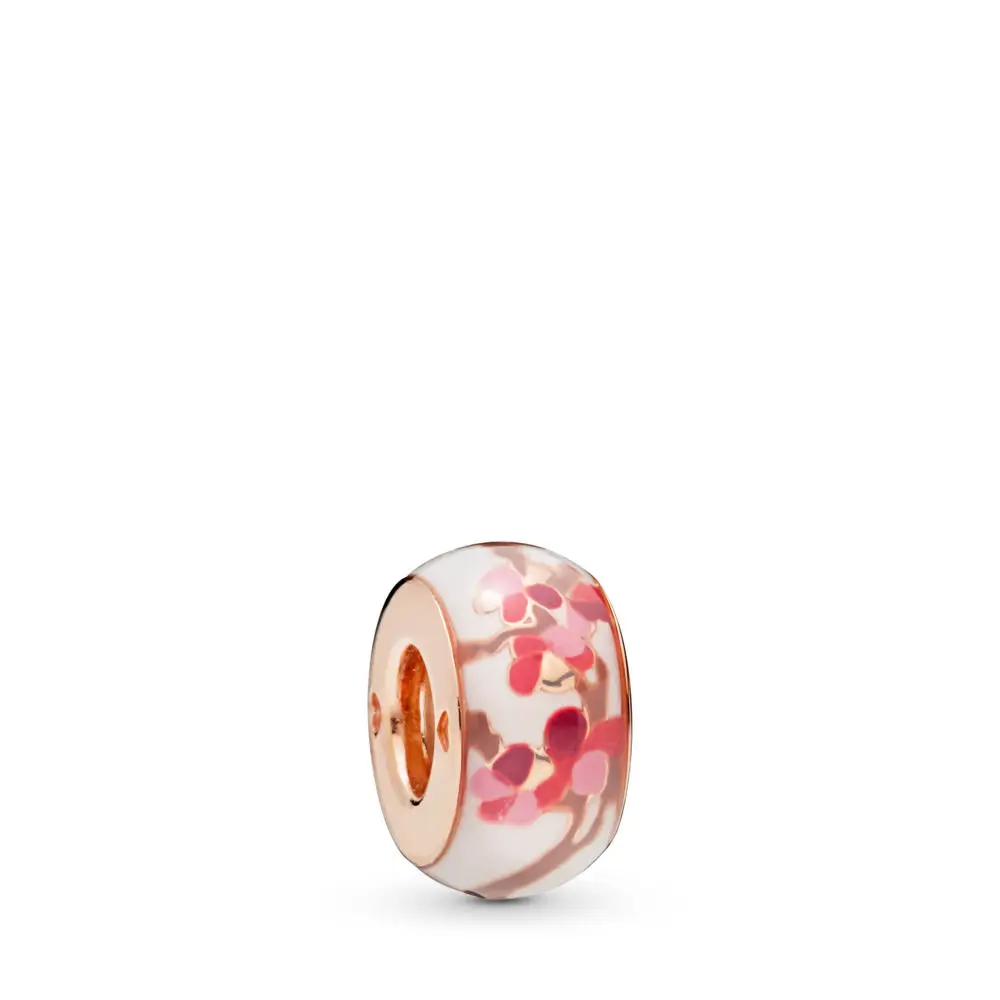 

NEW 100% 925 Pure Silver Original Charm Peach Blossom Series 788111ENMX-1 Female Charm Drop String Decoration Free Shipping