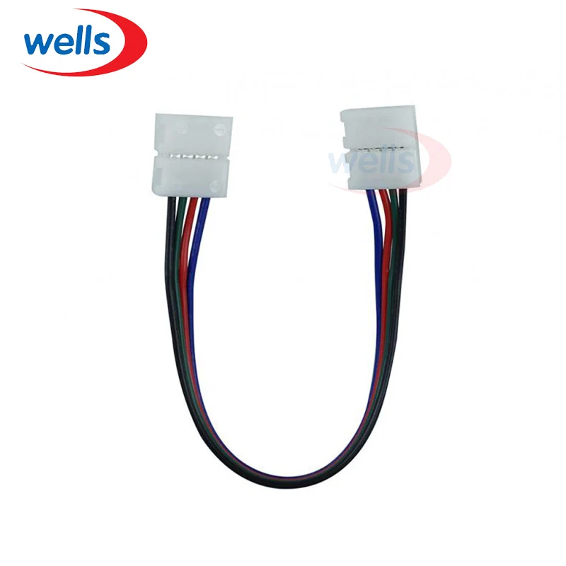 100 шт. 4 контактный разъем PCB Adapter для 10 мм 5050 RGB светодиодной ленты SMD|strip connector|connector