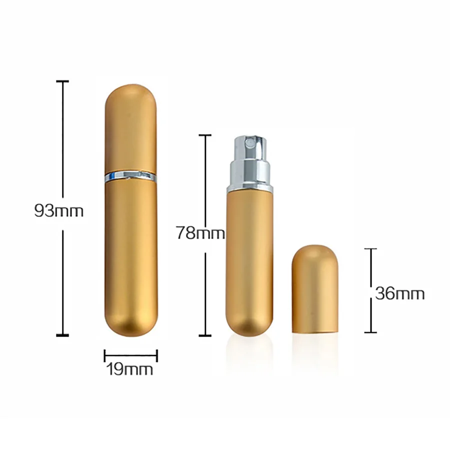 5ml Travel Mini Refillable Bottles Portable For Perfume Empty Atomizer Perfumes Bottle With Spray Empty Cosmetic 3