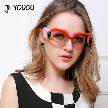 

sunglasses for women 2018 New HD brand oversized sunglasses oculos fashion sunglasses Square metal frame shades UV400 ladies sun