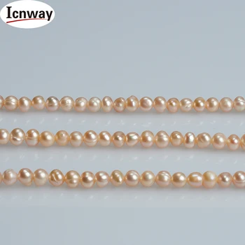 

Natural A irregular pink Freshwater Pearl 3-4mm 15inches DIY necklace bracelet earring FreeShipping Wholesale