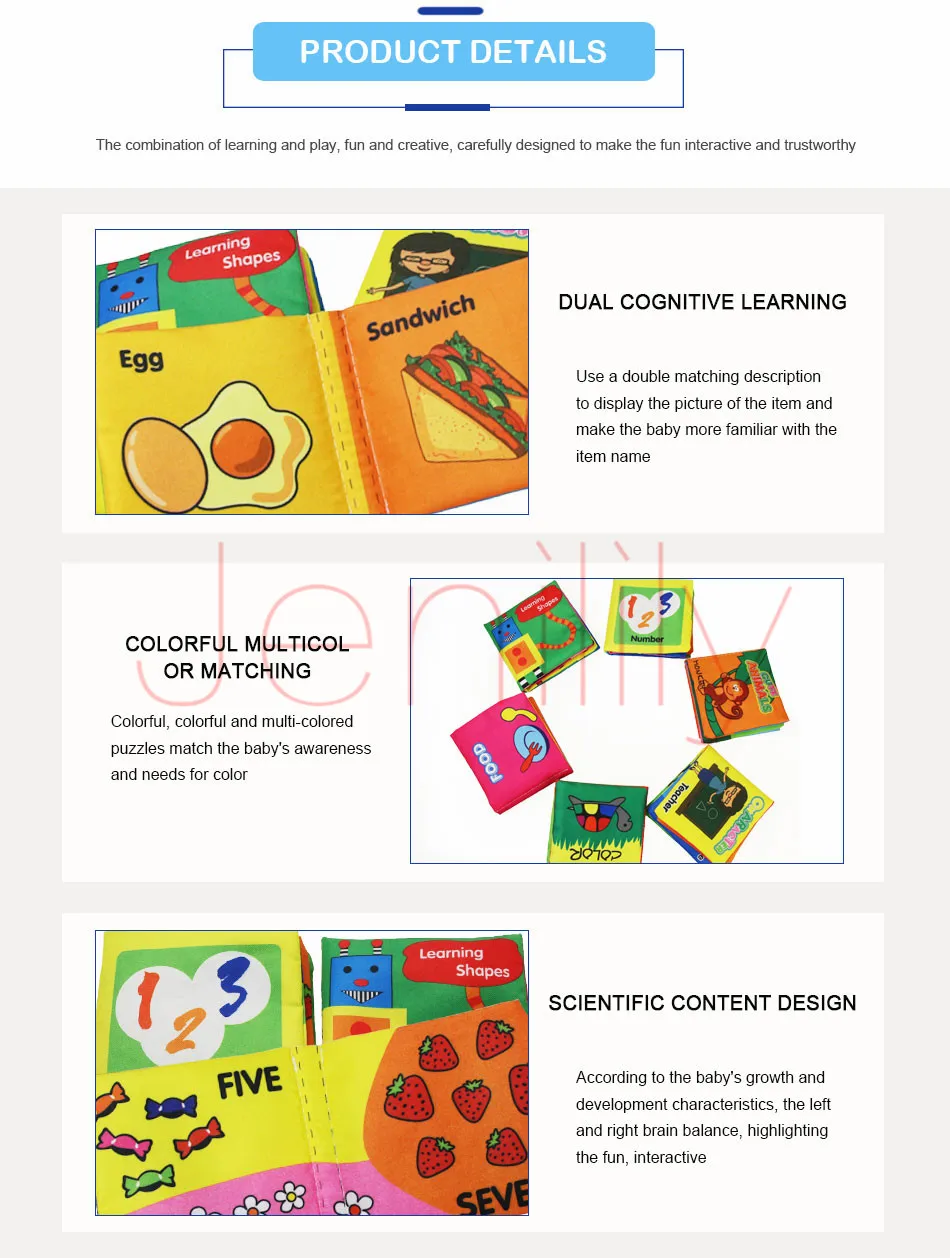 Livros de Pano Livro do Bebê Desenvolvimento da Inteligência Chocalho do Bebê Brinquedos para as Crianças Livros Infantis Macio Infantil Brinquedos Educativos 6 Pçs - Set 8 Weddings & Events