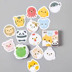 45 шт./лот Kawaii Cat Bear мультипликационные наклейки животных Sticky бумага для украшения Дневник Школьные Канцелярские