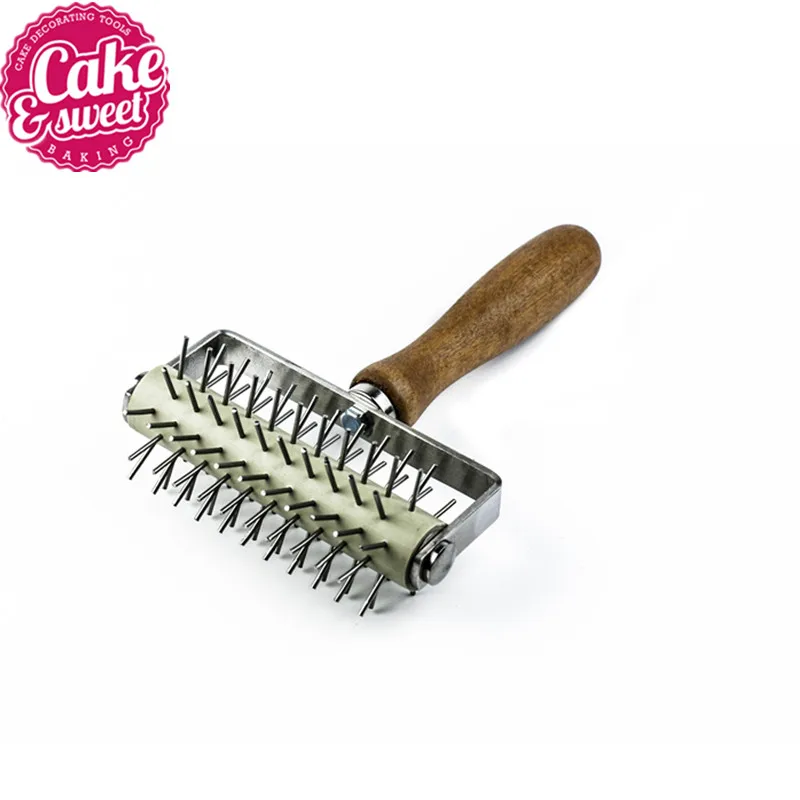 Stainless Steel Baking Pastry Roller Needle Wheel Pizza Commercial