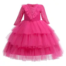 Платье для девочек, элегантное праздничное платье принцессы, костюм Детские платья для девочек, детское свадебное платье для 2, 3, 5 лет, vestido infantil