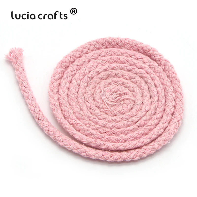 Lucia crafts, 5 м/22 м, разноцветные хлопковые шнуры, плетеная веревка, декоративный шнурок, шнурок, DIY, аксессуары для дома ручной работы W0210