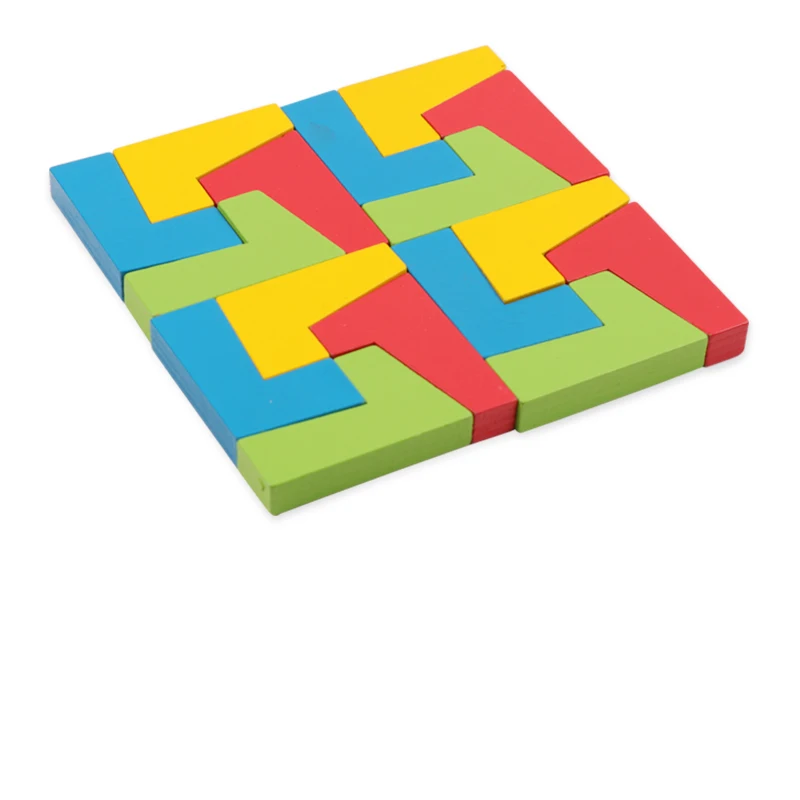 MITOYS красочная деревянная головоломка Танграм головоломка игрушки тетрис игра Дошкольное волшебство интеллектуальная развивающая игрушка подарок