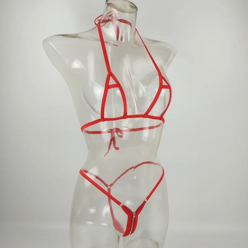 Женское Эротическое микро бикини с открытой промежностью|erotic micro bikini|lingerie setzipper