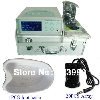 

Health care ionic detox foot spa machine with far infrared belt foot spa machine+1pcs tub+20pcs array free shipping