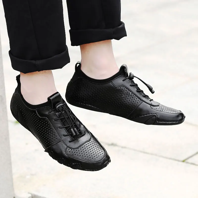 

Men Shoes Leather Casual Flat Shoes outdoor Men Loafers Mens Shoes Male shoes zapatos de hombre 2019 sneakers chaussure homme L5