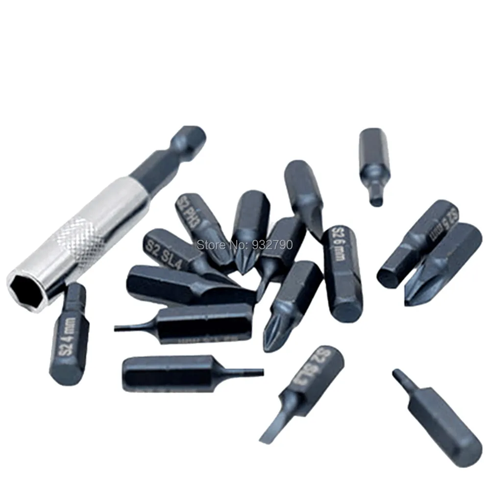 17pcs 25mm Impact Driver Drill Screwdriver Bits Phillips Slotted Hex