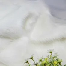 Высококачественный Белый Лисий мех, ткань, имитация меха животных, бархатная ткань; теплая зимняя одежда ткани для шитья, Ширина 90 см