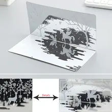 FangNymph 3D милые поздравительные открытки мультфильм Животные бумага складной Тип конверт олень День рождения/Рождественская открытка Закладка
