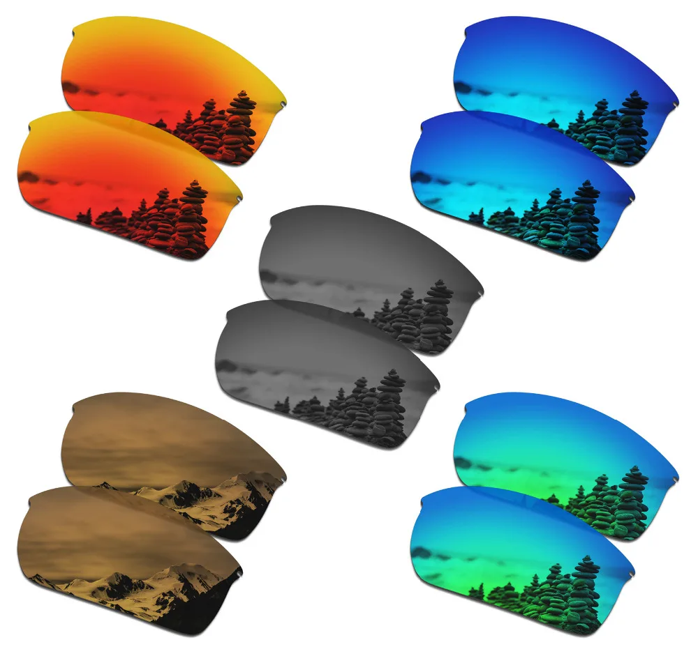 PROD 32992421953 SmartVLT 5 Pairs Polarized Sunglasses Replacement
Lenses for Oakley Wiretap - 5 Colors