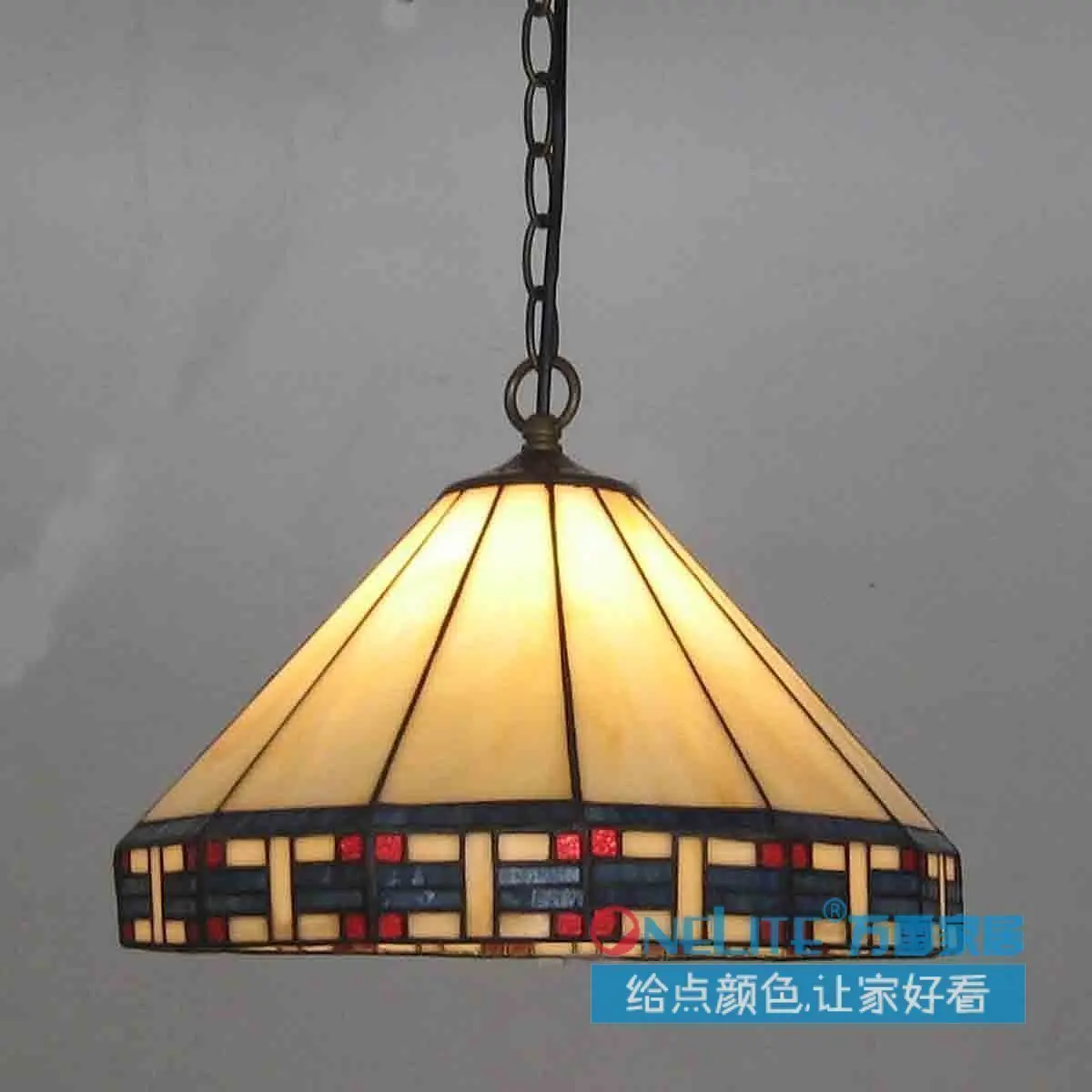 Nouvelle arrivée à carreaux lampe tiffany 14 pendentif lumière pendentif lampes déclairage de la lampe livraison gratuite