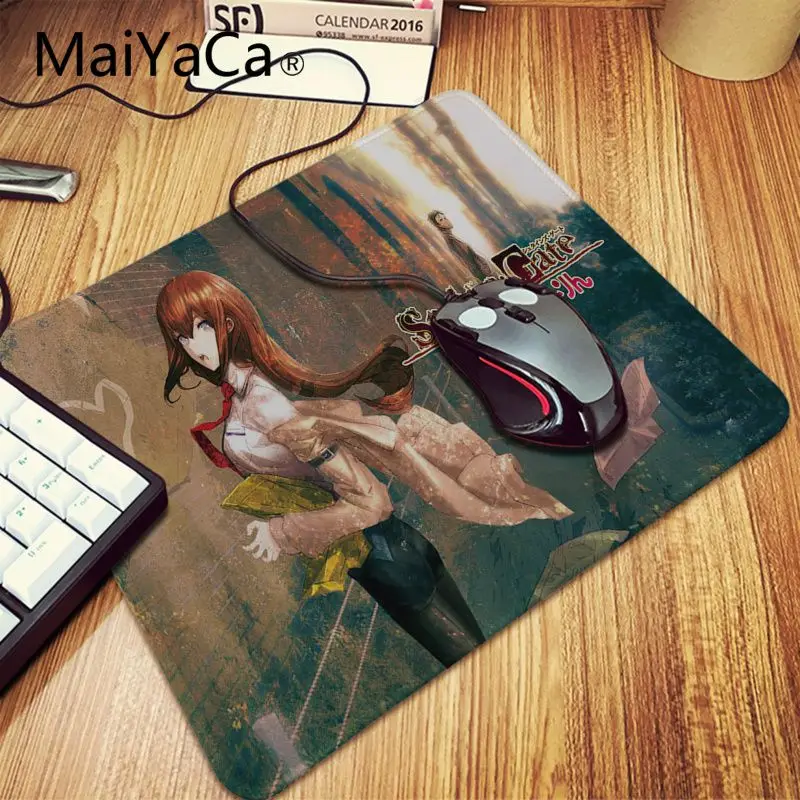 MaiYaCa,, аниме, Steins Gate, натуральный каучук, игровой коврик для мыши, Настольный коврик, большой коврик для мыши, для ноутбука, ПК, компьютера, коврик для мыши - Цвет: Lock Edge 20x25cm