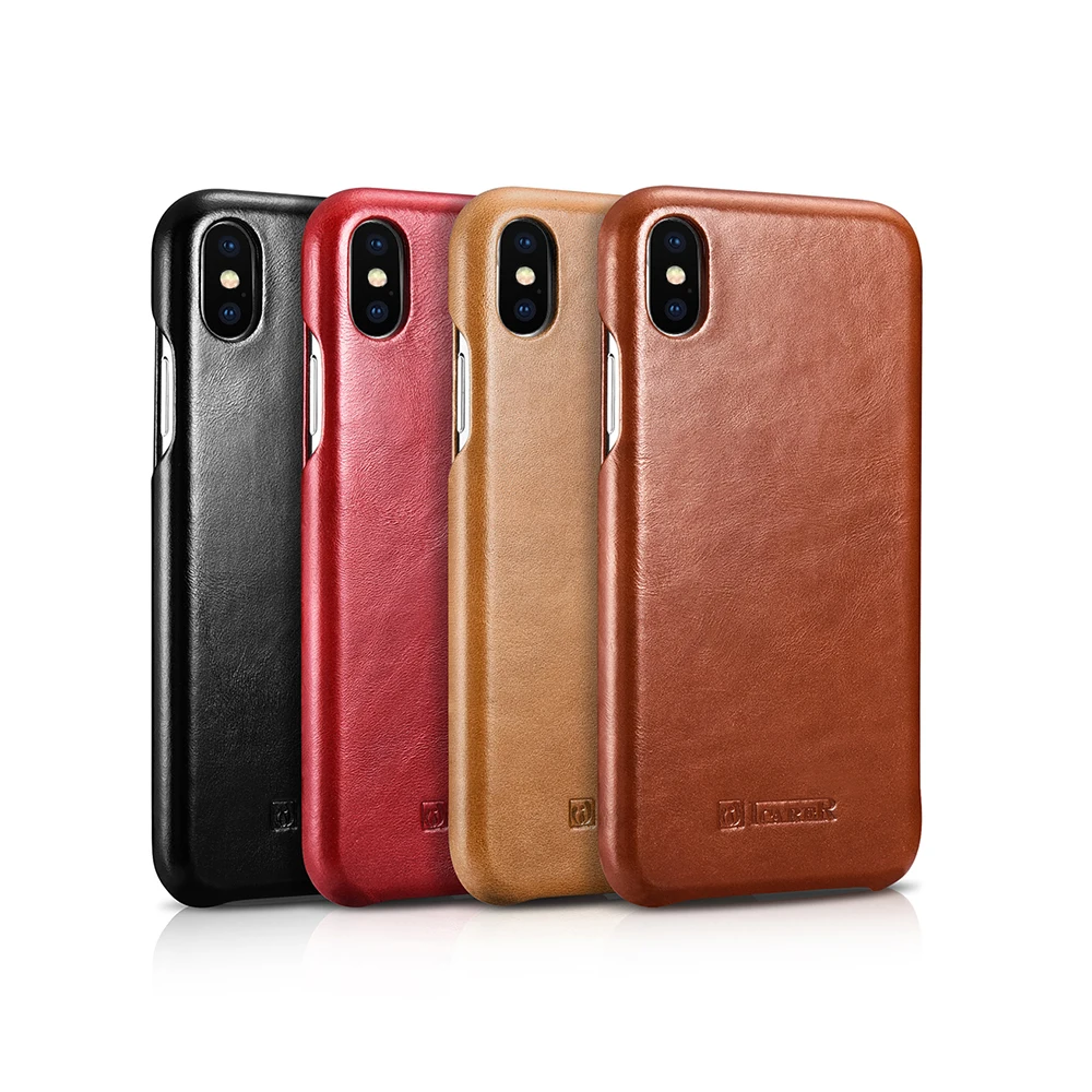 Оригинальный флип чехол iCarer из натуральной кожи в стиле ретро для iPhone 11 Pro XS Max XR