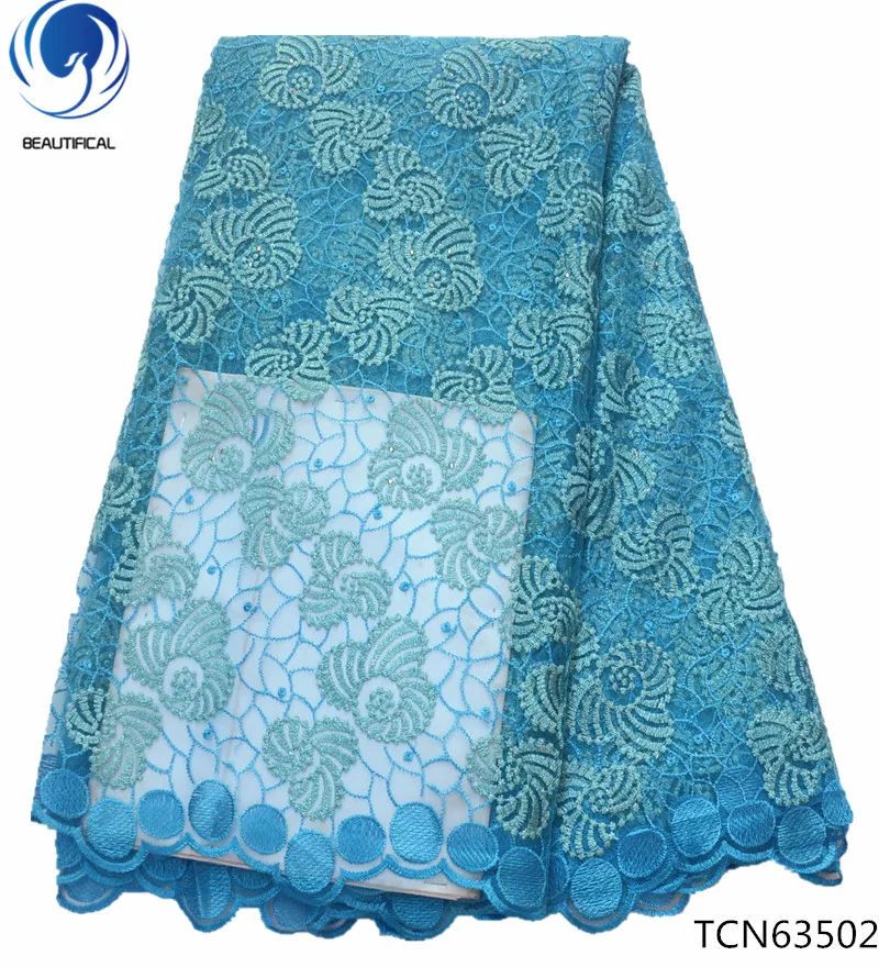 

BEAUTIFICAL african bridal lace fabric high quality 2019 french tulle lace fabrics stones nigeria lace fabrics 5yards TCN635