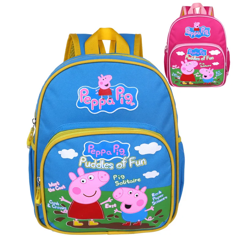 peppa pig pig backpack children school bag student Pepe pink pig