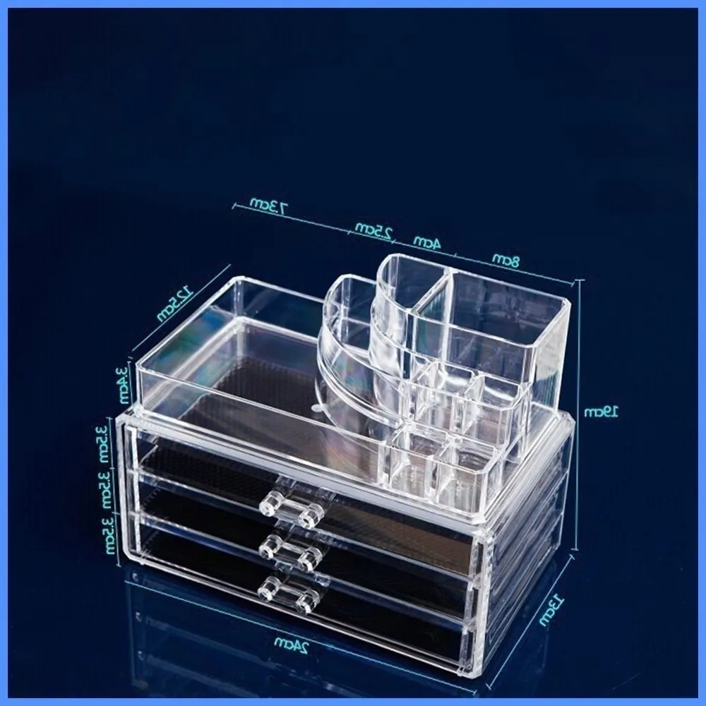 

New shop SYU Arrivals Multi-layer large capacity drawer type transparent cosmetic plastic storage box desk accessories GOOD