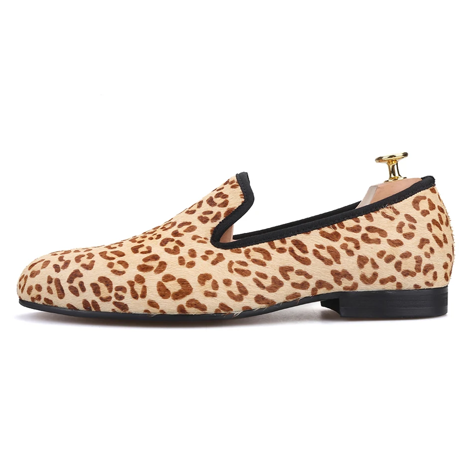 Leopard smoking loafers Clearance