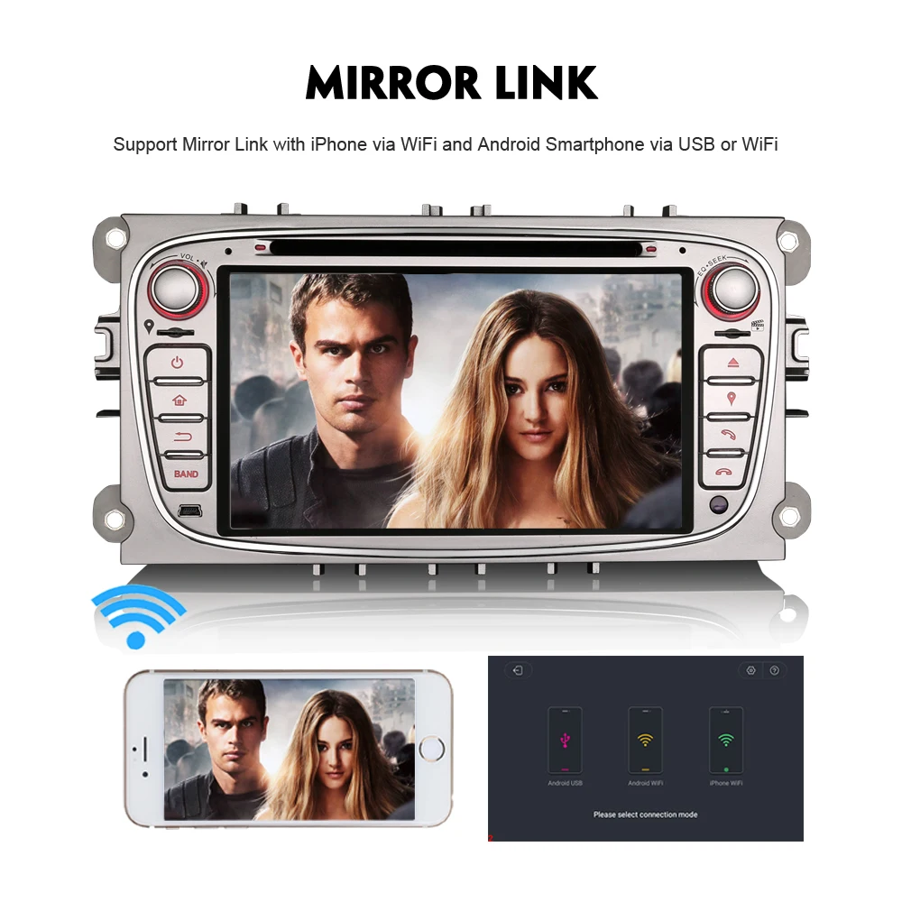 Sale Android 8.0 Autoradio GPS DAB+ Car Multimedia player FOR Ford Focus C/S-Max Mondeo Galaxy CD Canbus SD WiFi 3G 4G DVR OBD BT 3