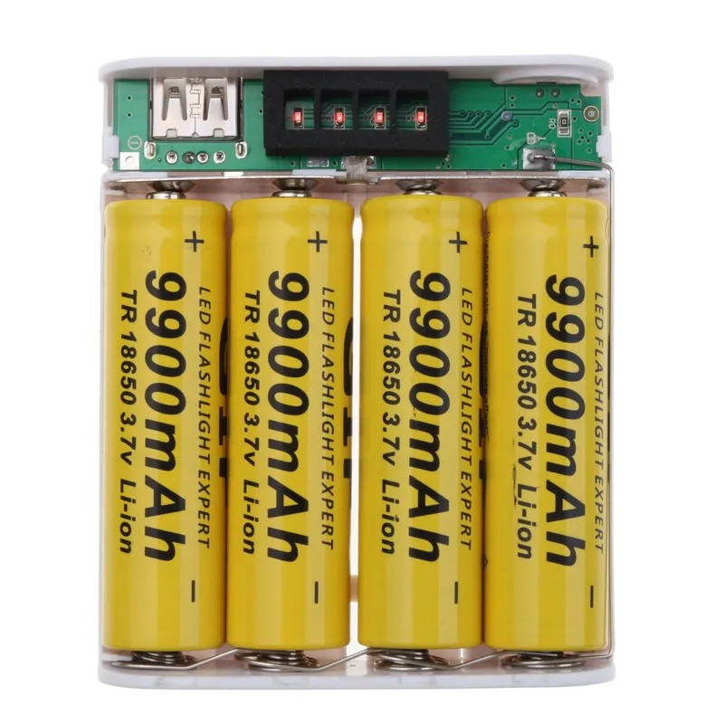Kebidumei 5V 1.5A 4X DIY 18650 аккумулятор с дисплеем электричества комплект корпуса внешнего