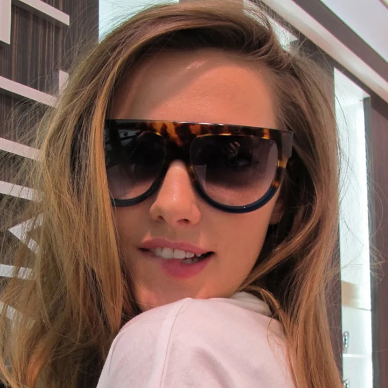 

XIWANG European American Large Frame Sunglasses Ladies Personality Fashion Sunglasses Gradient Color Anti-Ultraviolet Glasses