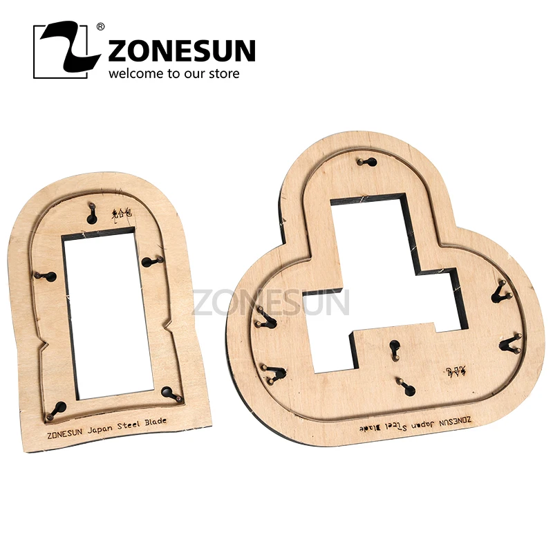 

ZONESUN two-in-one coin purse pouch Customized leather cutting die handicraft tool punch cutter mold DIY paper wallet cut die