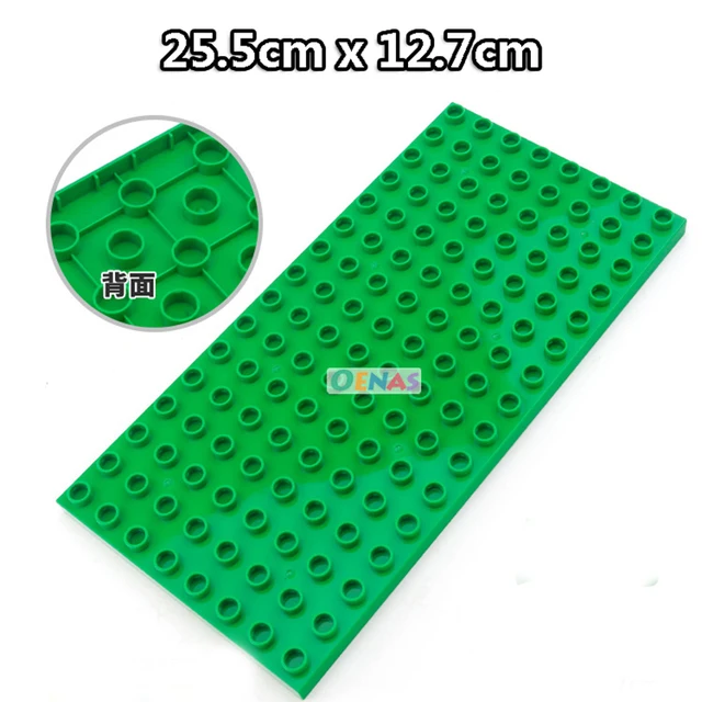 25cm*12cm Baseplate 128 Dots Assemble Big Particle Building Block Compatible Large Size Block Educational Brick Toy for children 3