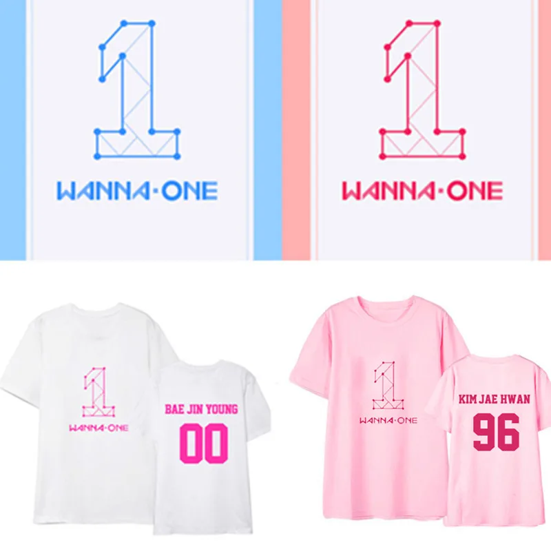 Wanna one дебютный альбом remier Show-Con футболка с короткими рукавами свободная летняя