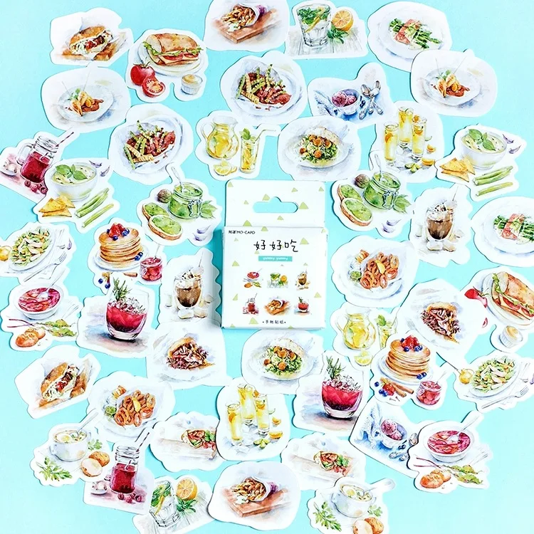Delicious Yummy Food Stickers Set Decorative Stationery Stickers Scrapbooking DIY Diary Album Stick Lable Delicious Yummy Food Stickers Set Decorative Stationery Stickers Scrapbooking DIY Diary Album Stick Lable