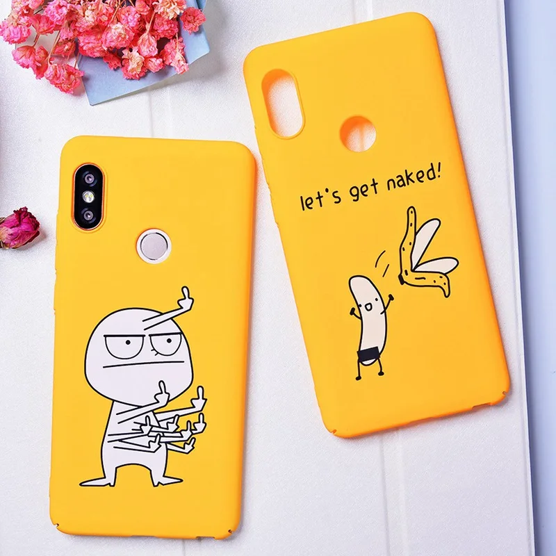 Hisomone Cute Cartoon Phone Case For Xiaomi Redmi Note 5 Patterned Yellow Back Cover Case For Xiaomi Redmi 4X 5 Plus Mi A1 5X