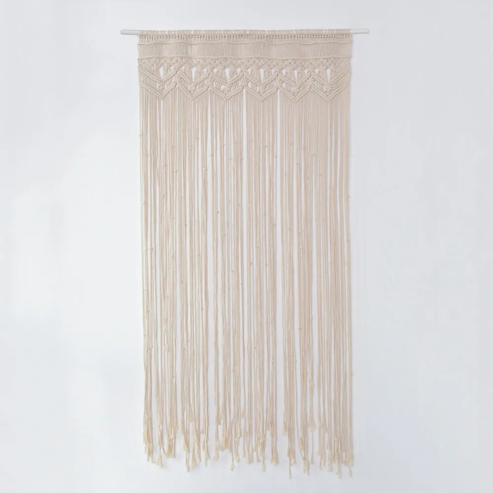 

Huge 100% Hand-Woven Cotton Thread Tapestry Ornaments Backdrop Door Wall Hanging Retro Wedding Backdrop Home Decor 90*180cm