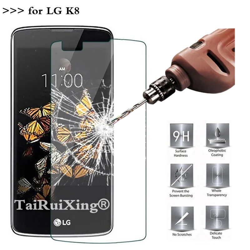 2.5D 0 26 мм 9H Закаленное стекло протектор экрана для LG K8 Lte K350 K 8 4G 5 &quotзакаленная