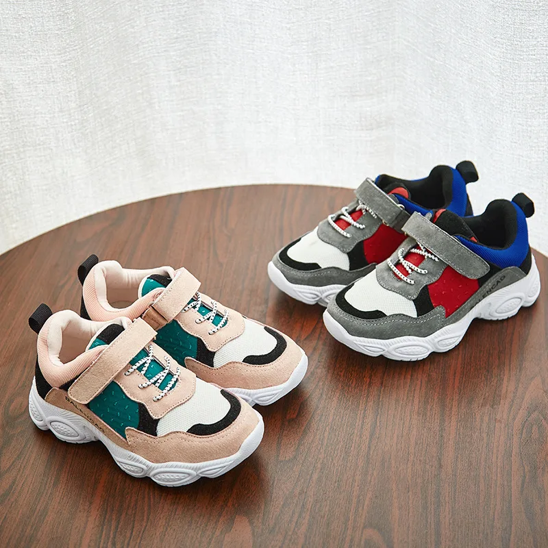 

Children's Sports Shoes Leather Boy Girls Spring and Autumn New Adult Kid's Shoes Wild Style Casual Shoes High-cut Snakers