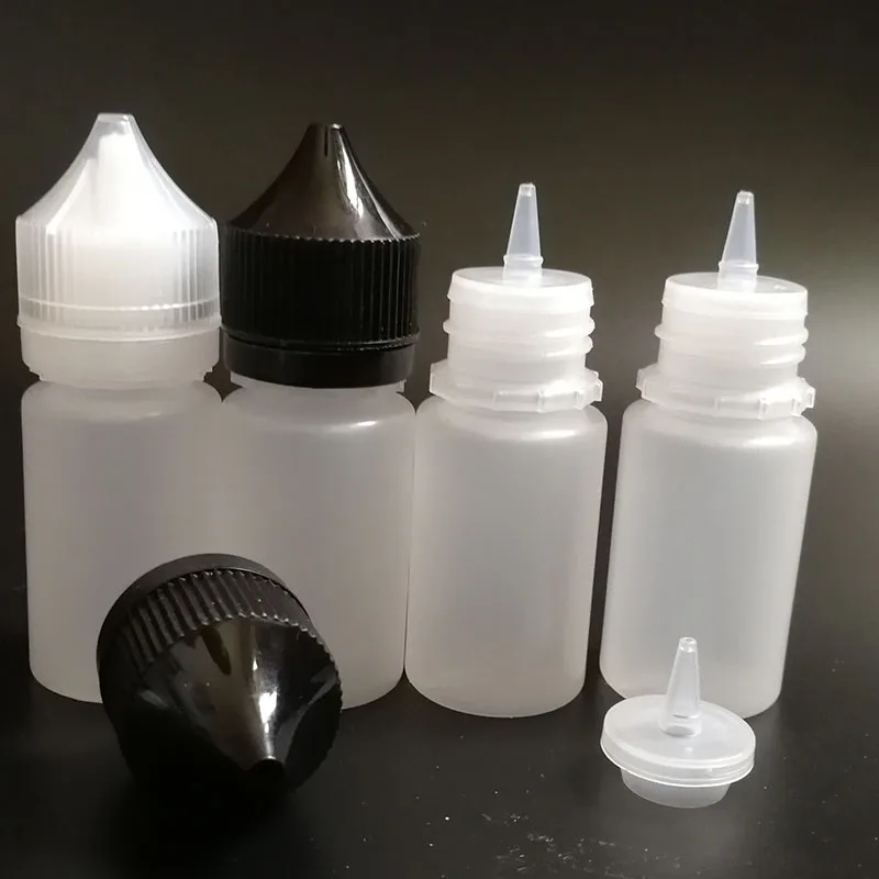 200pcs PE 30ml Refillable Fat Bottle Empty e liquid Dropper Bottles With Evident Tamper Caps for