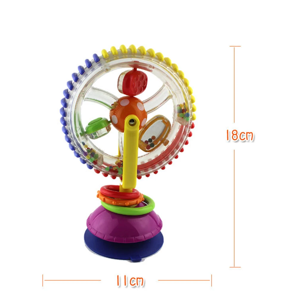 Трехцветное мультитач вращающееся колесо обозрения присоски игрушки 0-12 месяцев Новорожденные творческие развивающие детские погремушки Игрушки для малышей