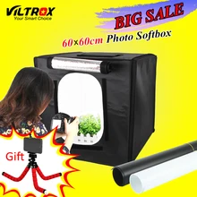 Viltrox 60*60 cm LED Photo Studio Softbox Shooting Tent Light Soft caja + Bolsa de Portátil + Adaptador de CA para Joyería Juguetes Shoting