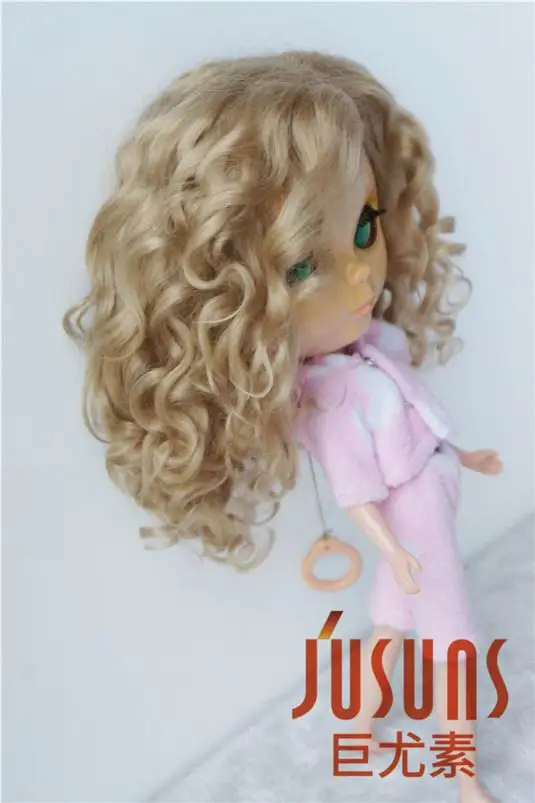 JD039 10-11 дюймов Популярные Длинные волны BJD парик для куклы мохеровый новейший из мягкого мохера волос для BJD куклы высокого качества куклы аксессуары