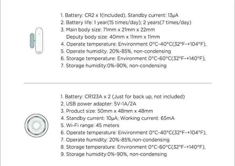 TUYA Smart Home Video Alarm Kit Concluding 720P Cameras 3 sensors 1 Siren Alarm All Support Wifi with SmartLife TUYA Smart APP_F20