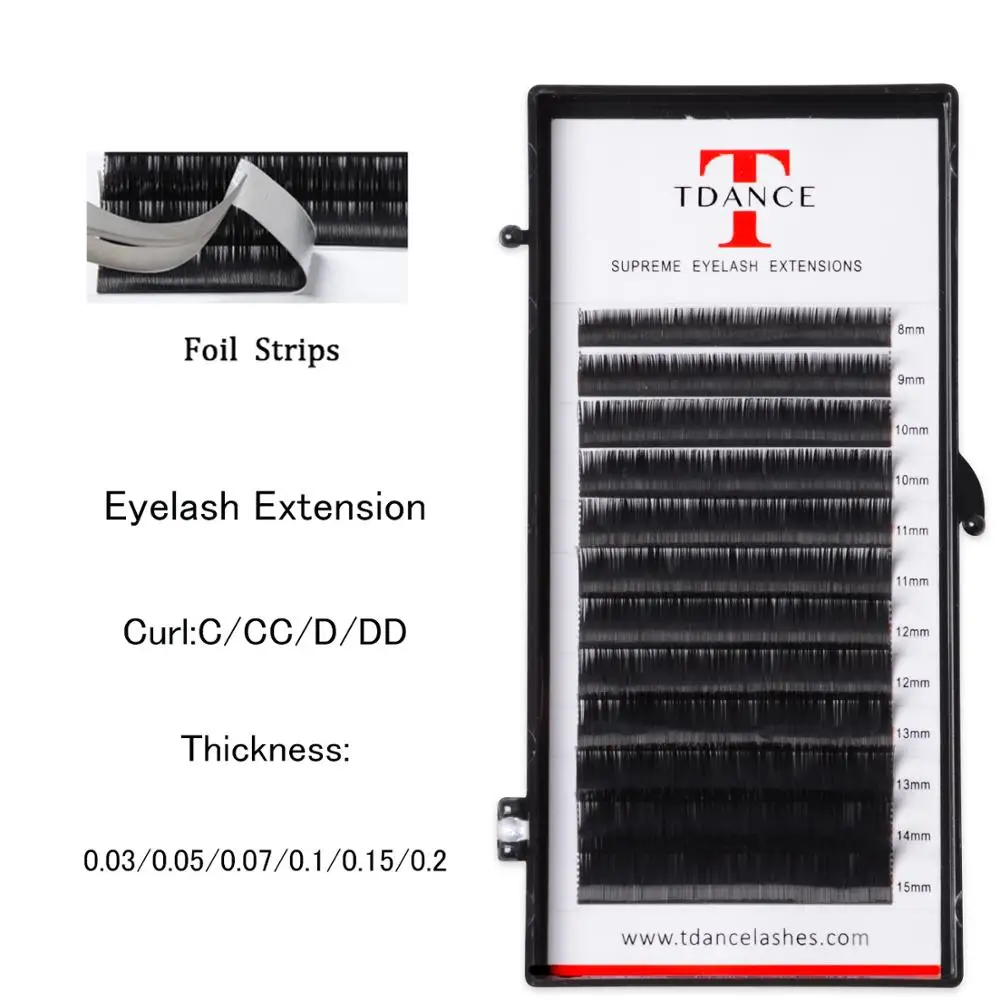 

TDANCE Individual Eyelash Extension C/CC/D/DD Curl High Quality False Mink Lash False Volume Eyelash Extension