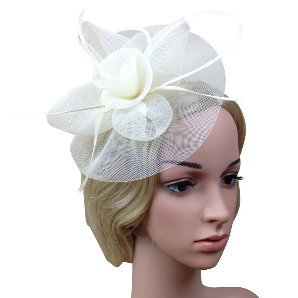 

Women Lady Elegant Fascinator Hat Clips Hairpins Hair Accessories Wedding Party Church Hats Hot