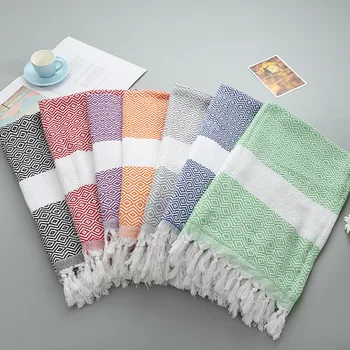 

Cotton And Linen Fringed Beach Towel soft Yoga Mat Towel Multifunction Beach Pool Home Shower Towel180*100cm