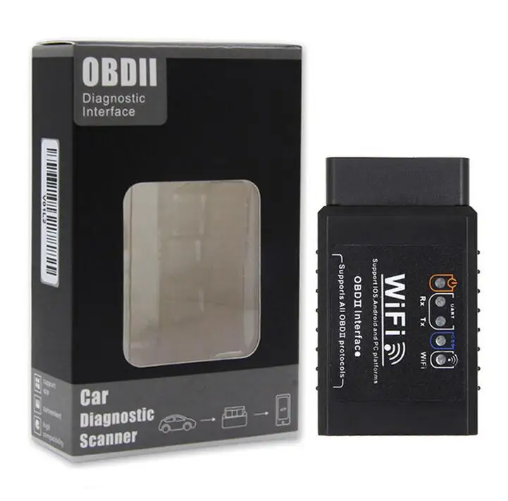 ELM327 V1.5 OBD2 WI-FI детектора неисправности автомобиля Черный