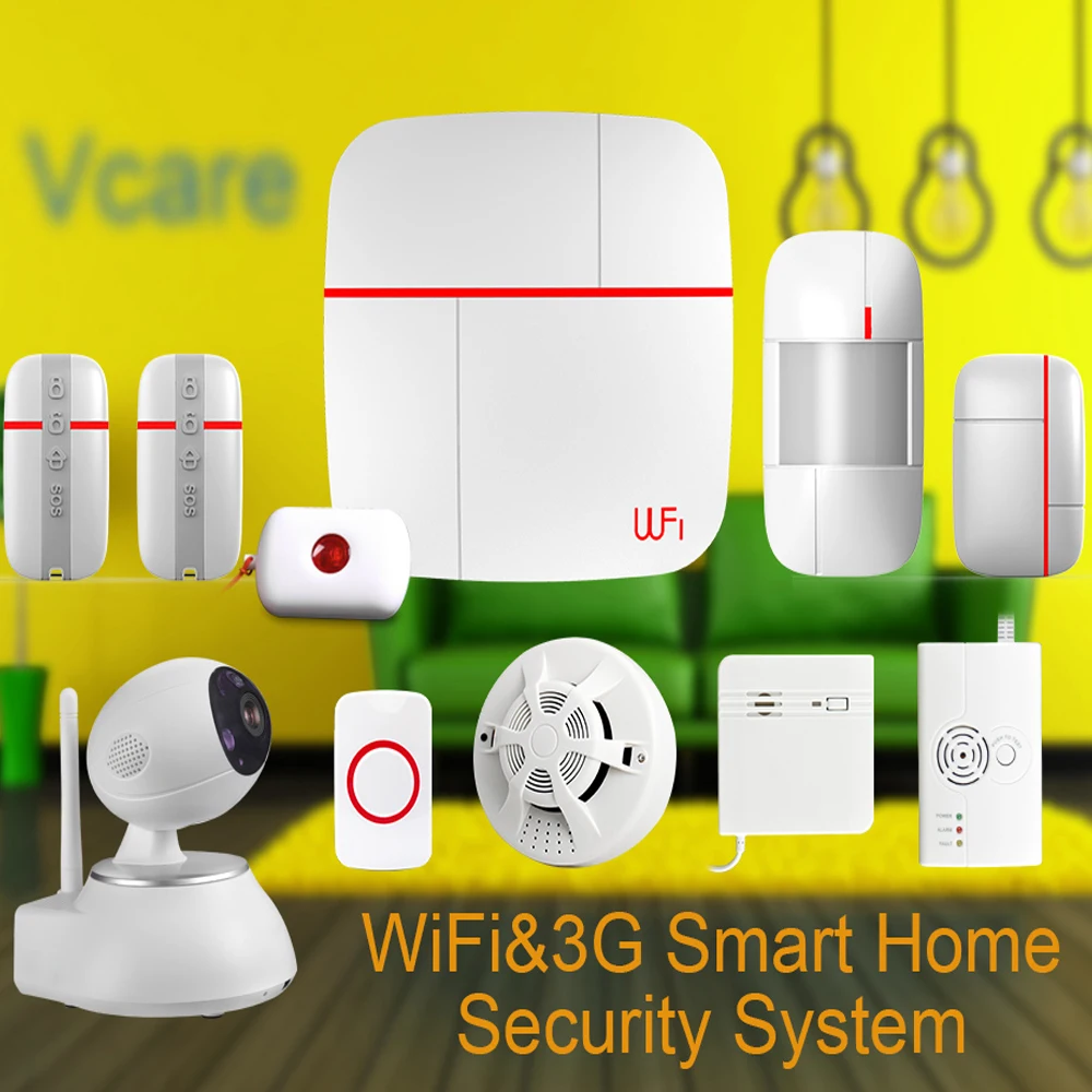Умная фотокамера Ver C Vcare wi fi WCDMA с беспроводным детектором и кнопкой SOS|system security|system