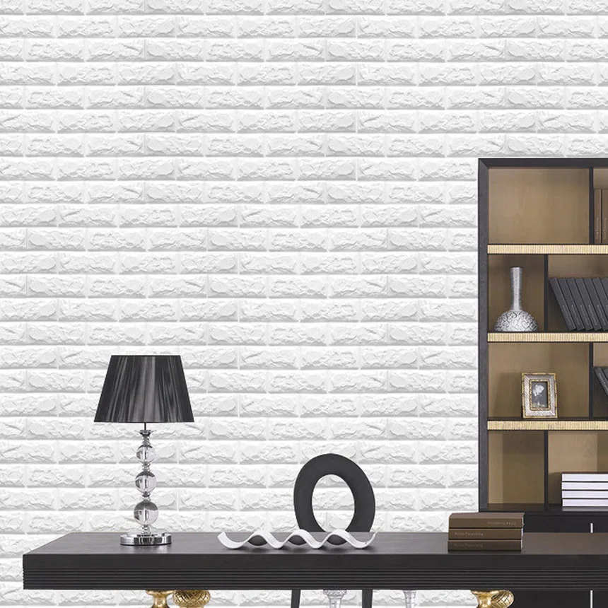 

70X77cm PE Foam 3D Wall Stickers Safty Home Decor Wallpaper DIY Wall Decor Brick Living Room Kids Bedroom Decorative Sticker