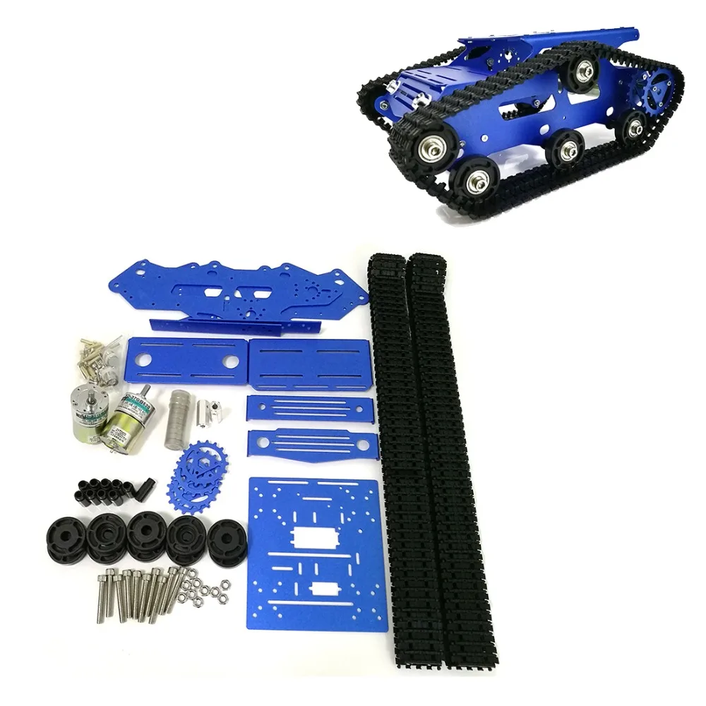 NEW-Multi-Color-DIY-Chassis-Tank-Car-Kit-With-Rubber-Bearing-Wheels-Module (3)