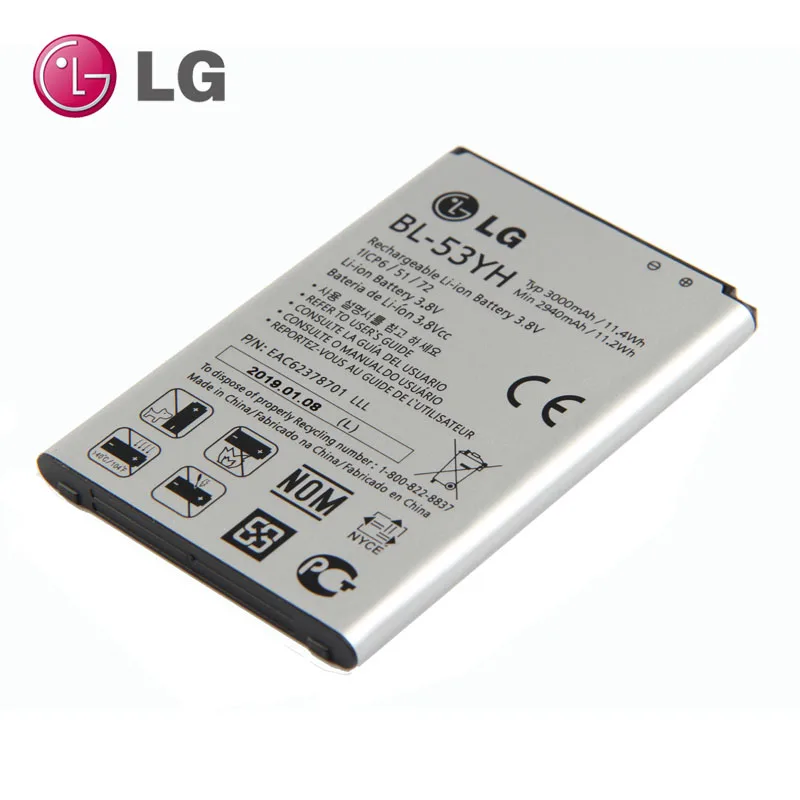 LG BL-53YH Батарея для LG Optimus G3 D830 D855 LS990 VS985 F400 LG G3 D850 D851 3000 мА-ч
